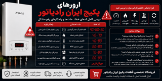 ارورهای پکیج ایران رادیاتور | معنی تمامی کدهای خطا + روش عیب‌یابی و رفع مشکل